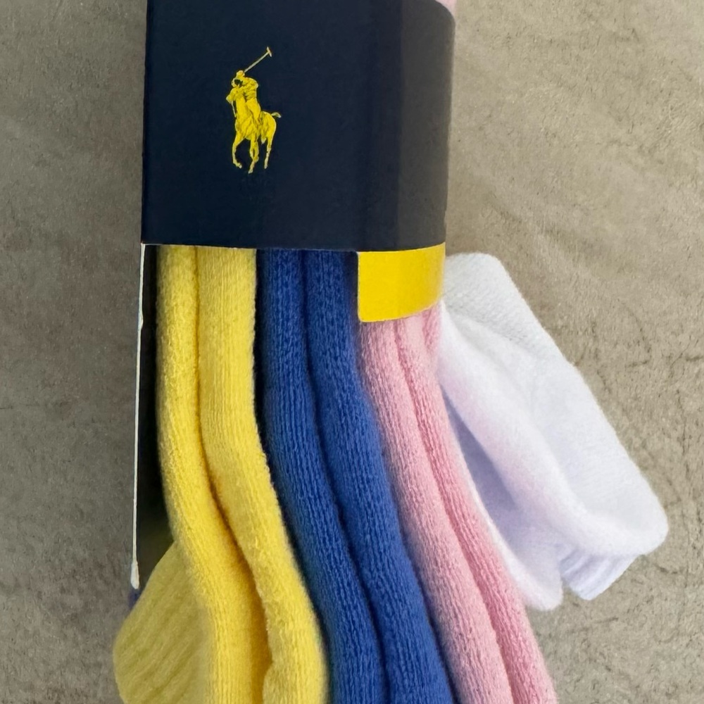 Polo Ralph Lauren Girls Sport Quarter Socks, 6-Pack - Picture 9 of 11